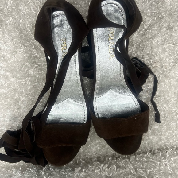 Prada brown suede platforms - Picture 12 of 12